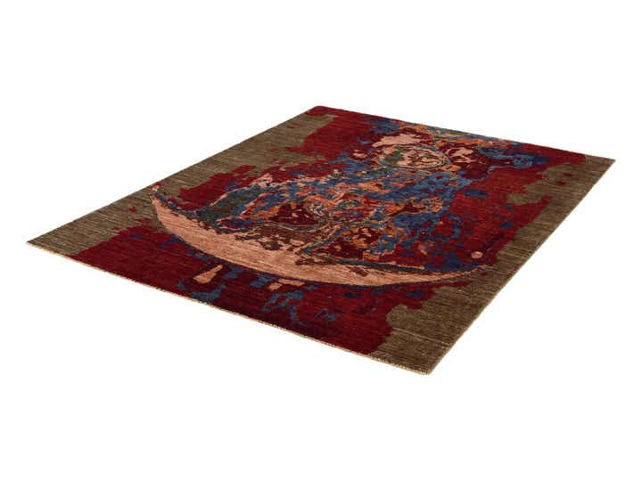 5' x 6' 5 Hand Knotted Modern Ziegler Rug