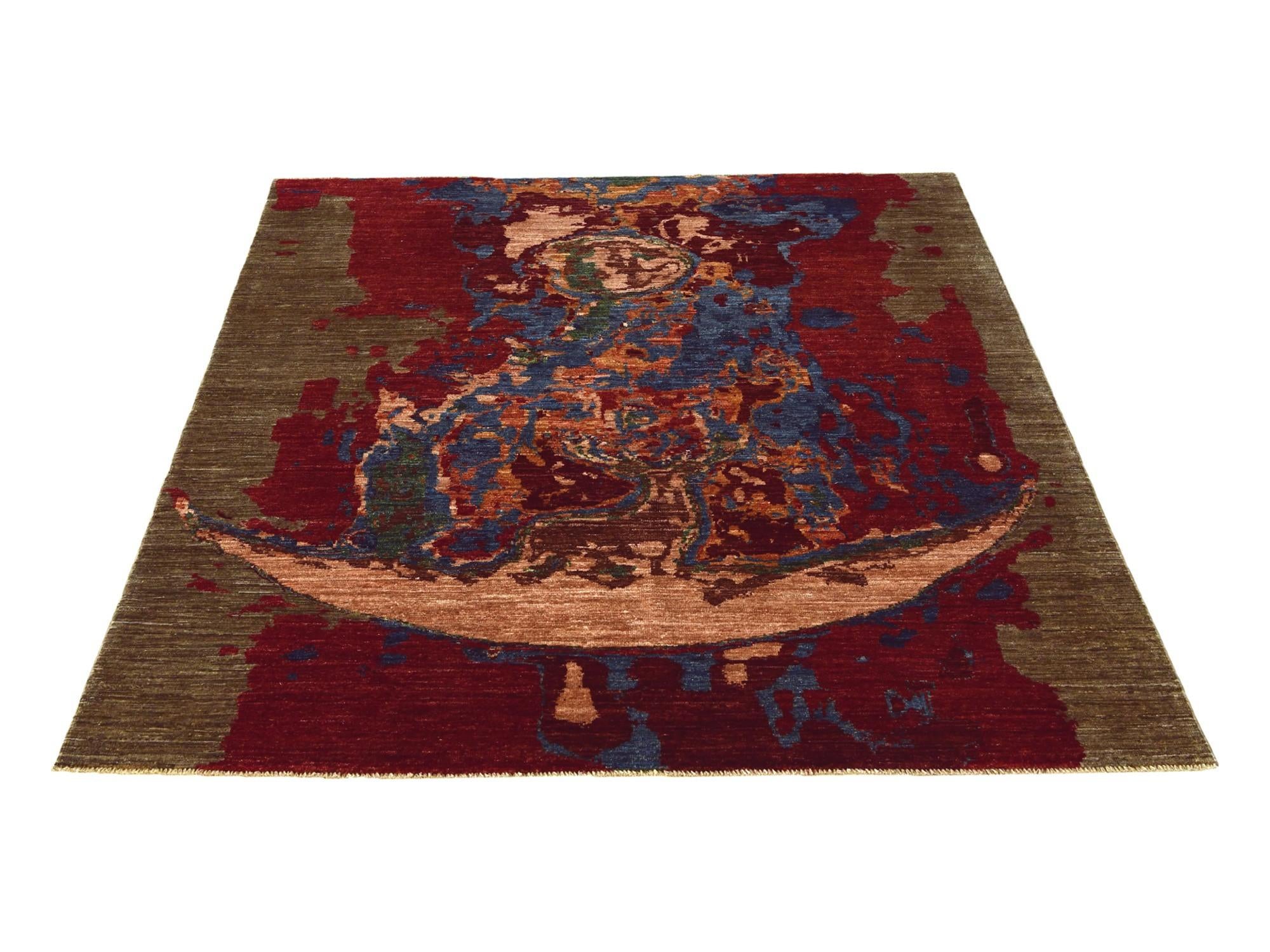 5' x 6' 5 Hand Knotted Modern Ziegler Rug