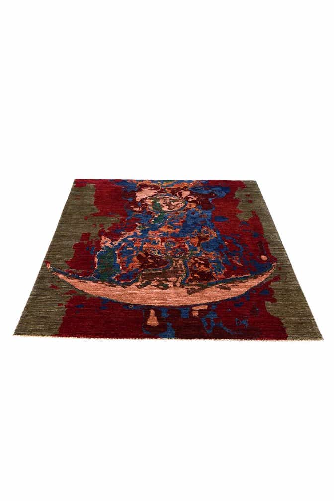 5' x 6' 5 Hand Knotted Modern Ziegler Rug