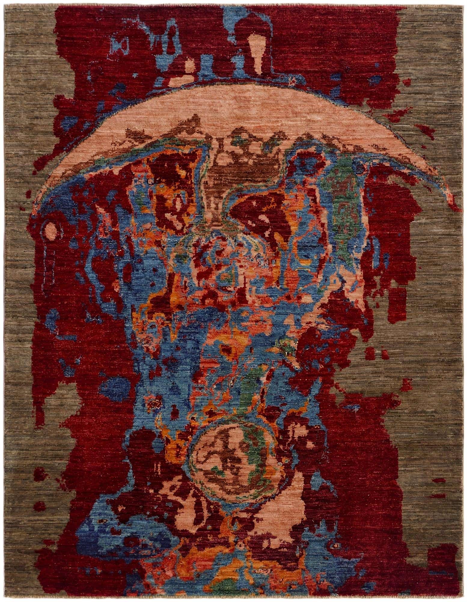 5' x 6' 5 Hand Knotted Modern Ziegler Rug
