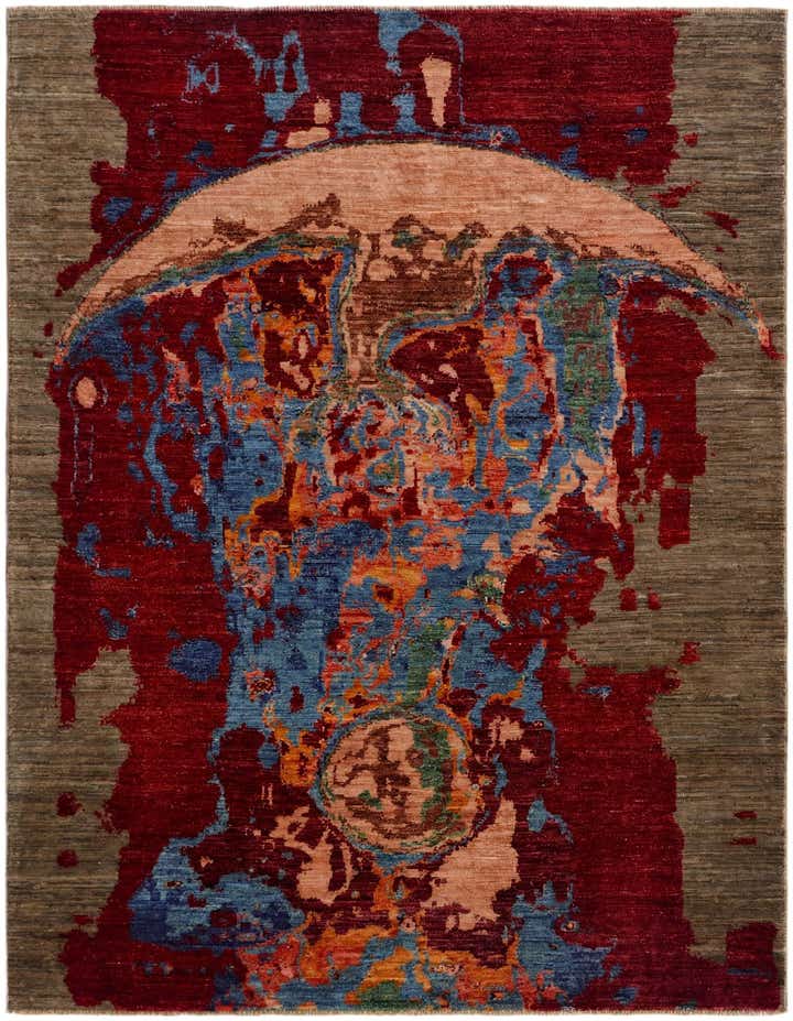 5' x 6' 5 Hand Knotted Modern Ziegler Rug