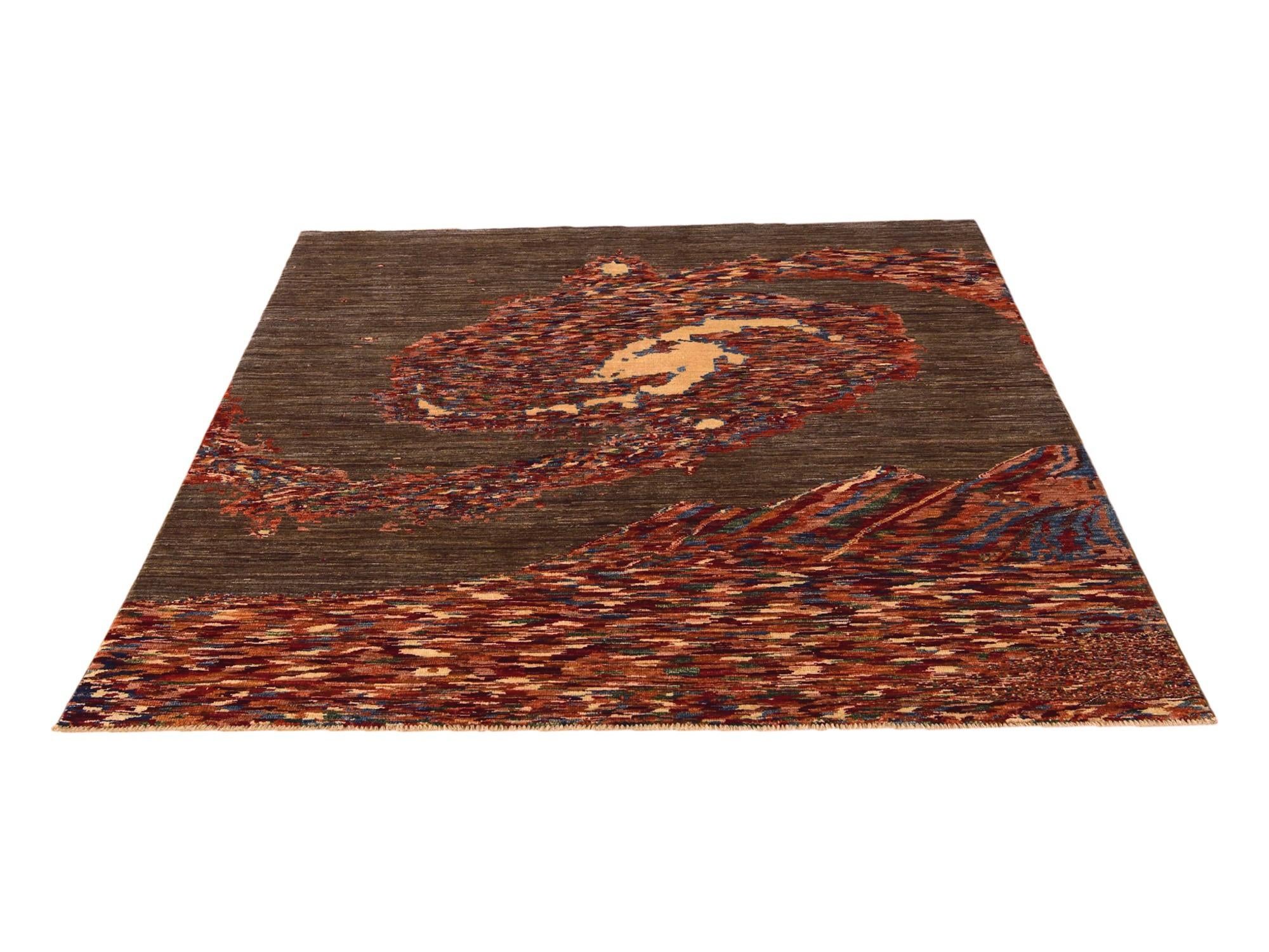 5' 3 x 6' 10 Hand Knotted Modern Ziegler Rug