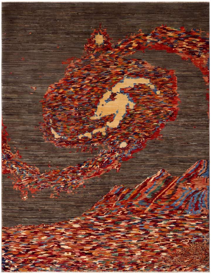 5' 3 x 6' 10 Hand Knotted Modern Ziegler Rug