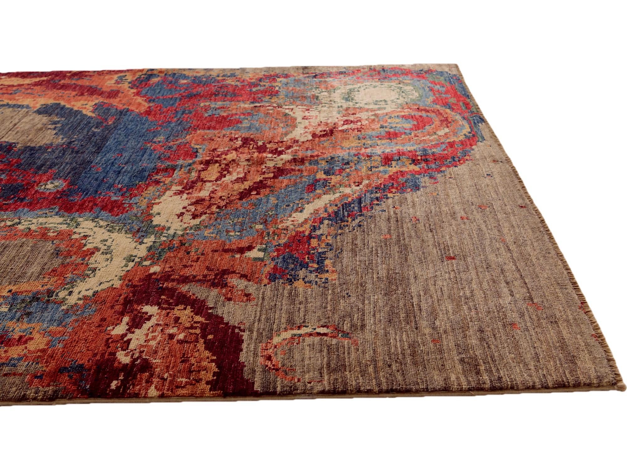 5' 1 x 6' 8 Hand Knotted Modern Ziegler Rug
