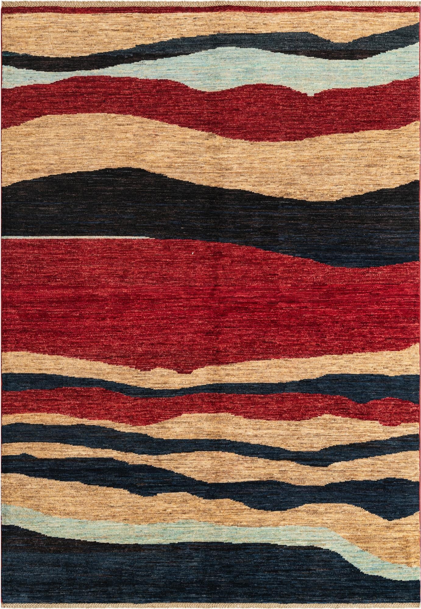 5' 7 x 7' 11  Hand Knotted Modern Ziegler Rug