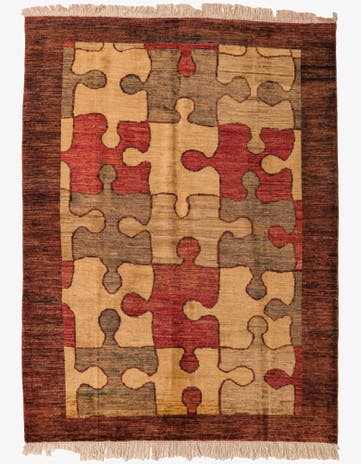 5' 6 x 7' 3 Hand Knotted Modern Ziegler Rug