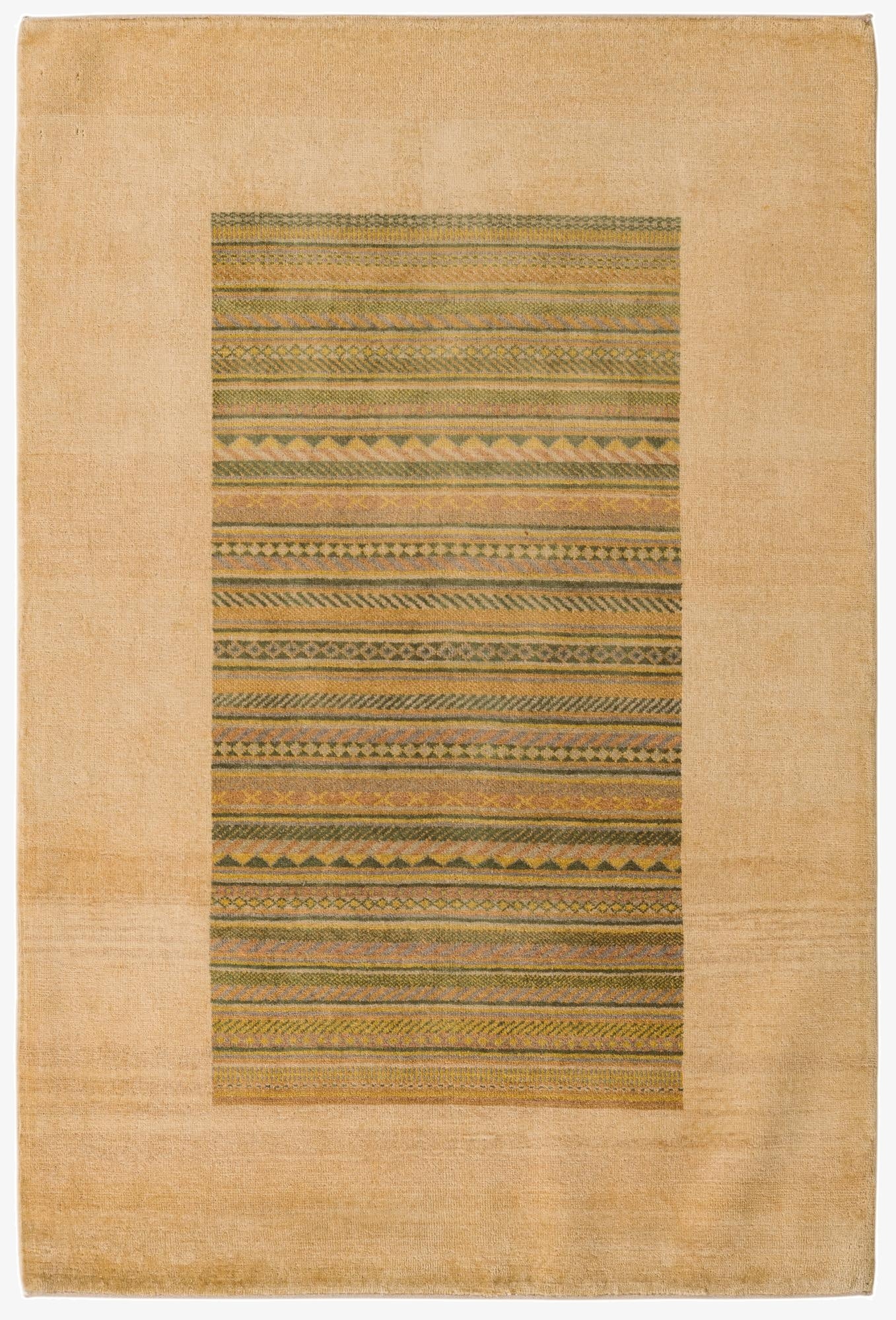 4' 2 x 6' 2  Hand Knotted Modern Ziegler Rug