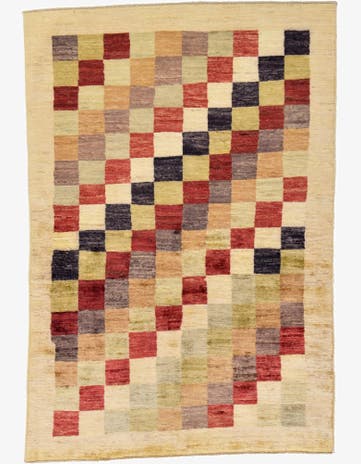 3' 11 x 5' 7 Hand Knotted Modern Ziegler Oriental Rug