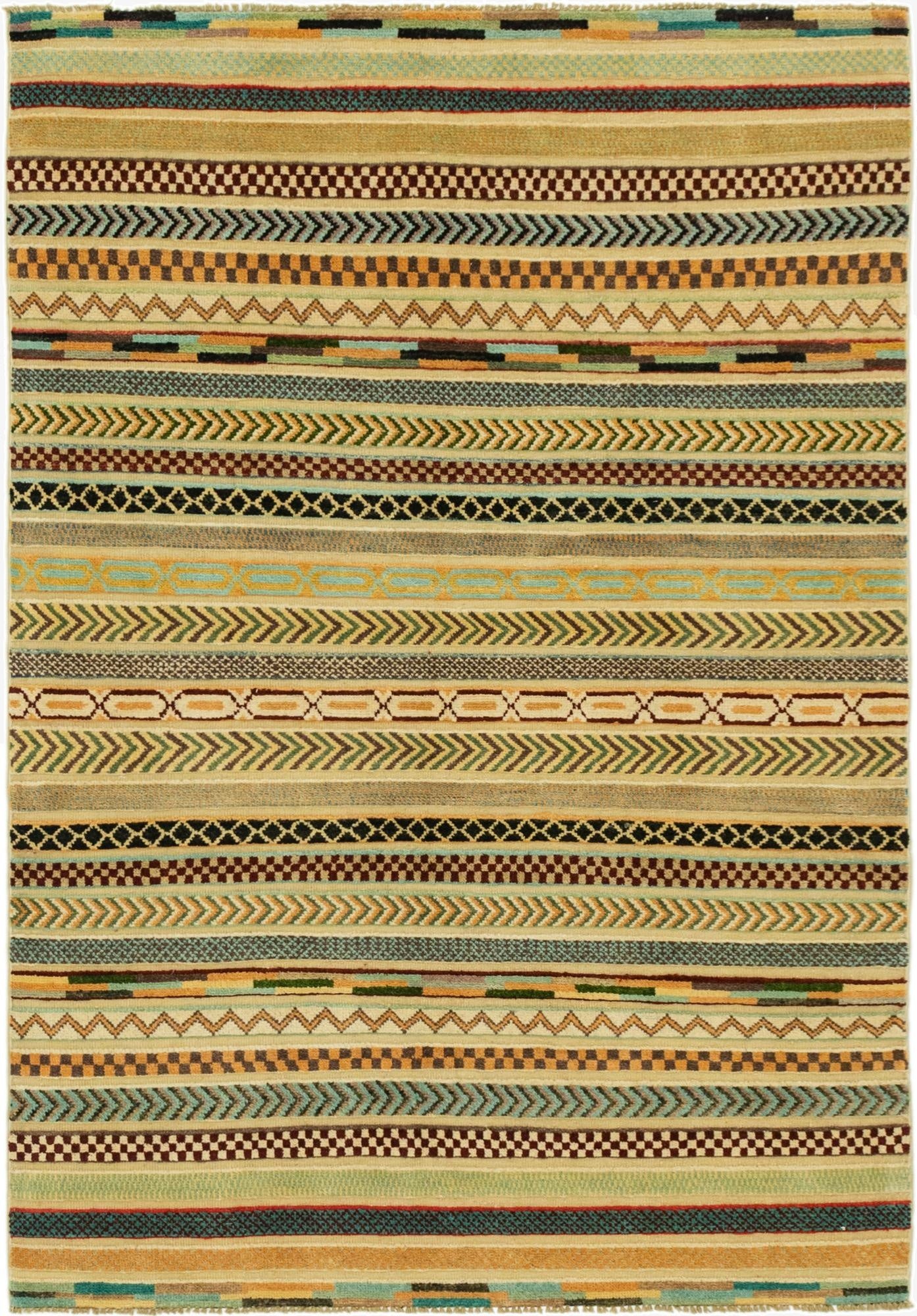 3' 11 x 5' 10  Hand Knotted Modern Ziegler Rug