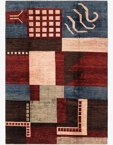 6' 8 x 9' 6 Hand Knotted Modern Ziegler Rug