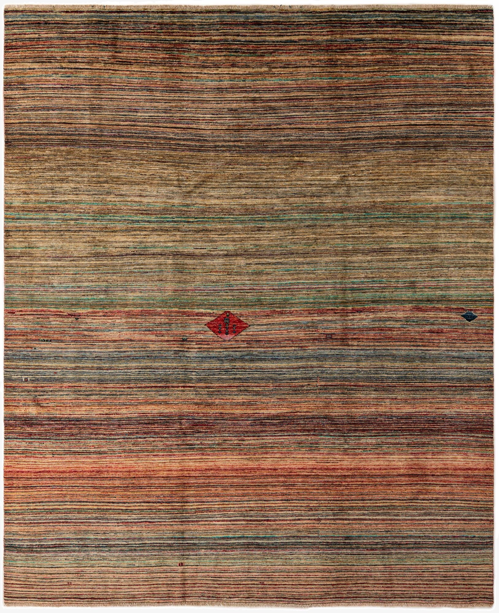7' 11 x 9' 6  Hand Knotted Modern Ziegler Wool Rug