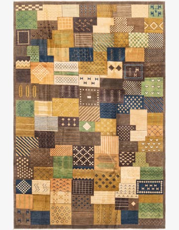 6' 5 x 9' 6 Hand Knotted Modern Ziegler Rug