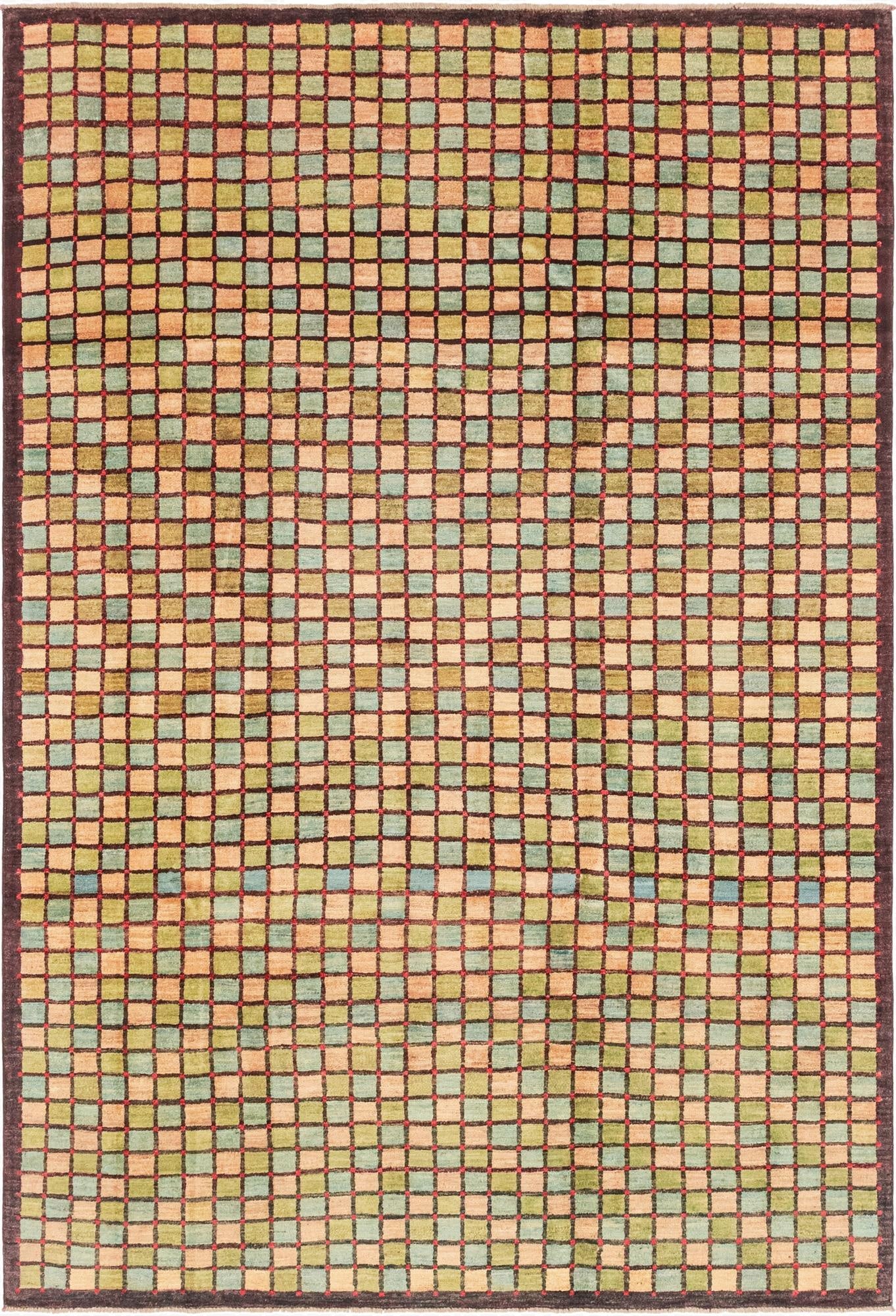 6' 8 x 9' 9  Hand Knotted Modern Ziegler Rug