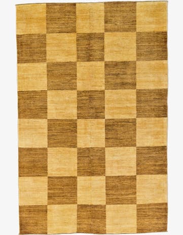 4' 3 x 6' 6 Hand Knotted Modern Ziegler Oriental Rug