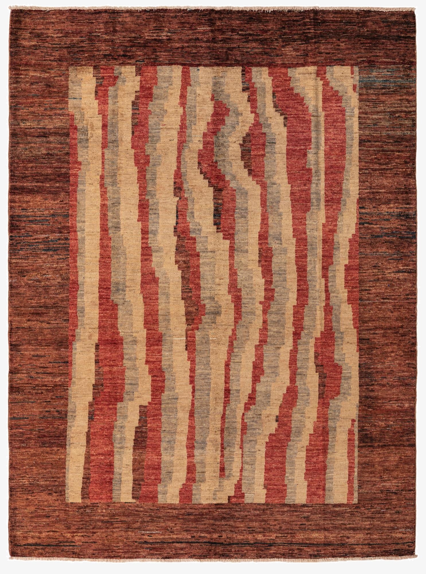 5' 5 x 7' 5  Hand Knotted Modern Ziegler Rug