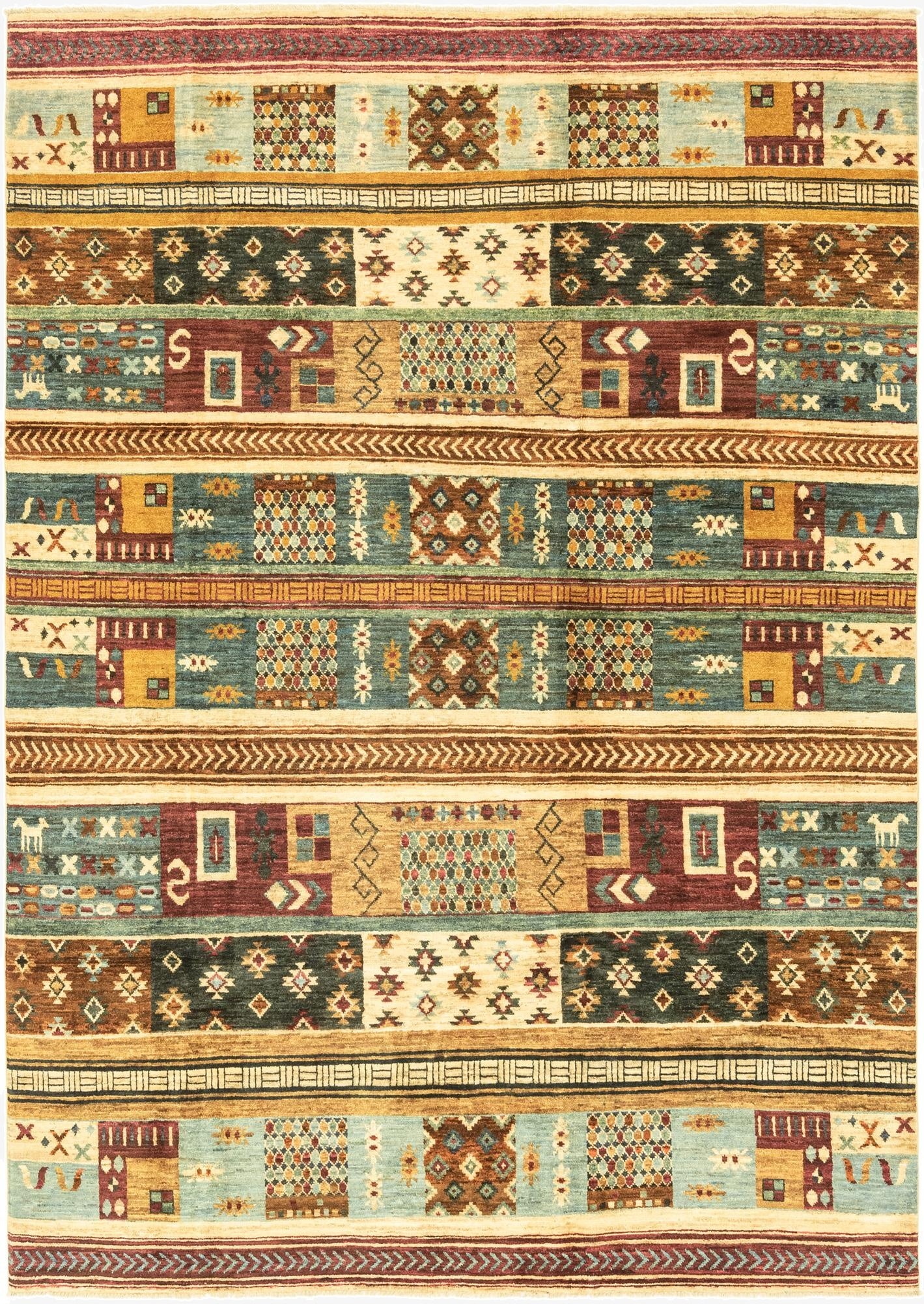 6' 8 x 9' 7  Hand Knotted Modern Ziegler Rug