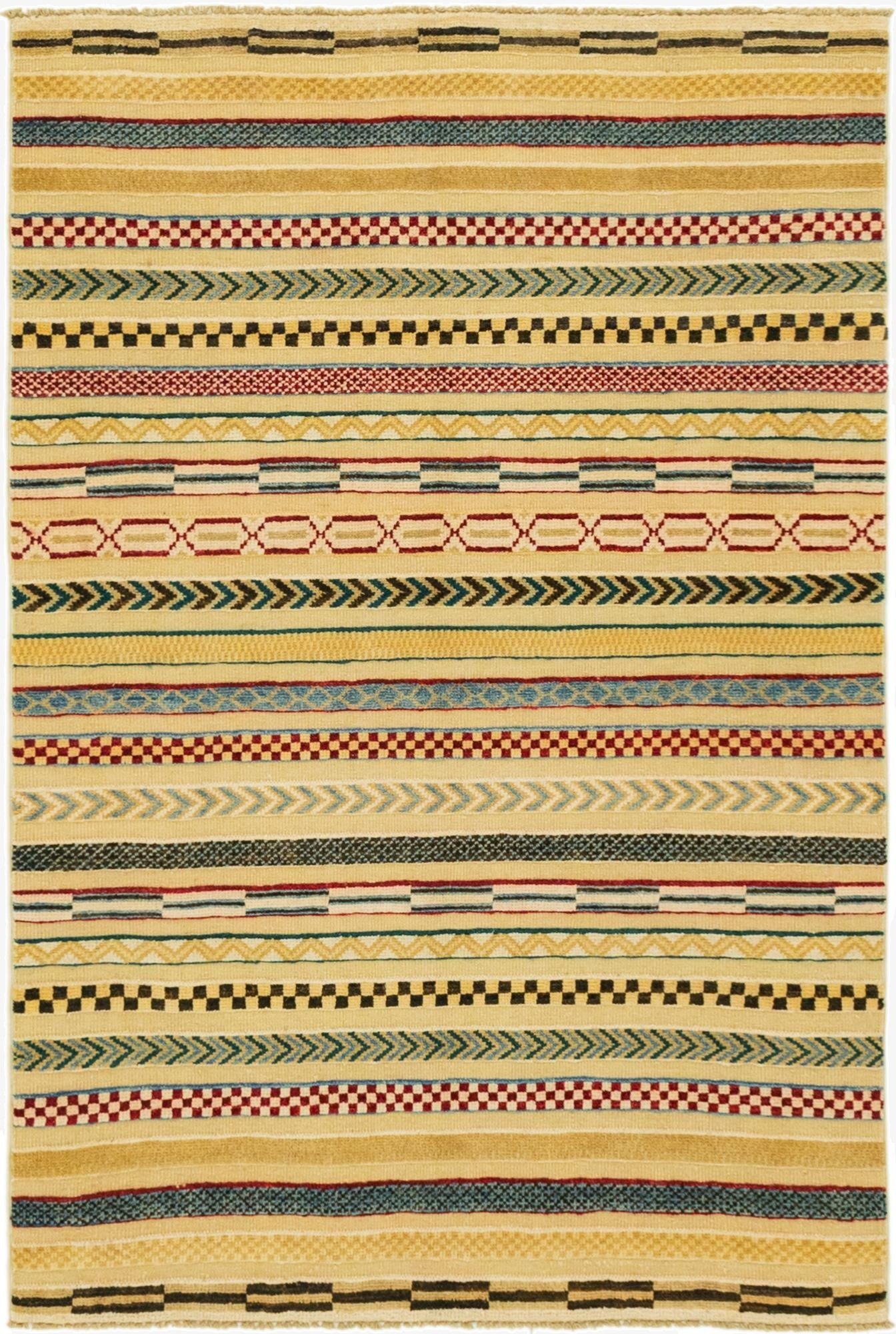 3' 3 x 5'  Hand Knotted Modern Ziegler Rug