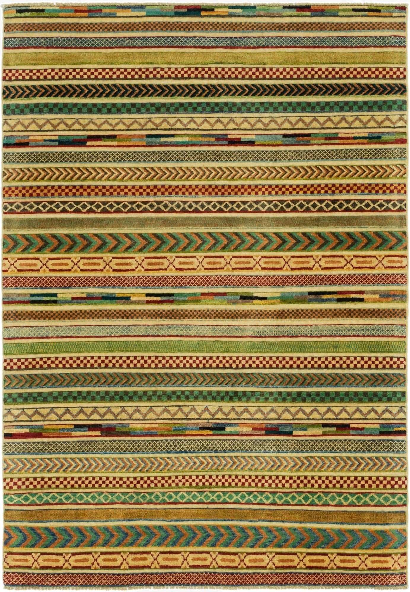 3' 11 x 5' 10  Hand Knotted Modern Ziegler Rug