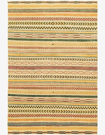 3' 11 x 6' 11 Hand Knotted Modern Ziegler Rug