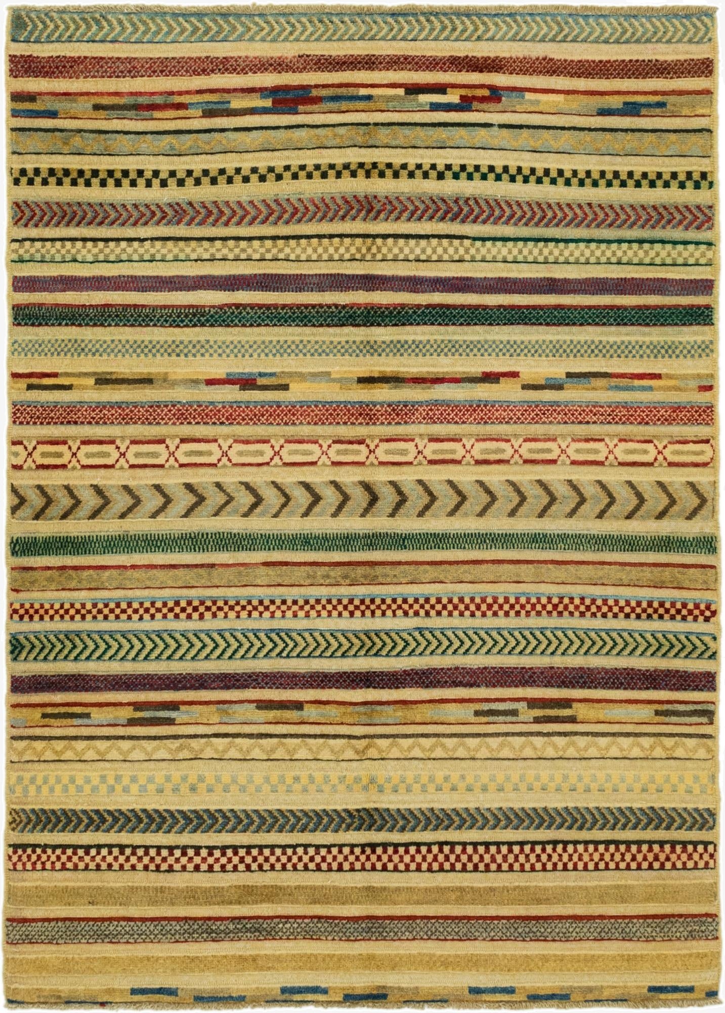 4' 1 x 5' 9  Hand Knotted Modern Ziegler Rug