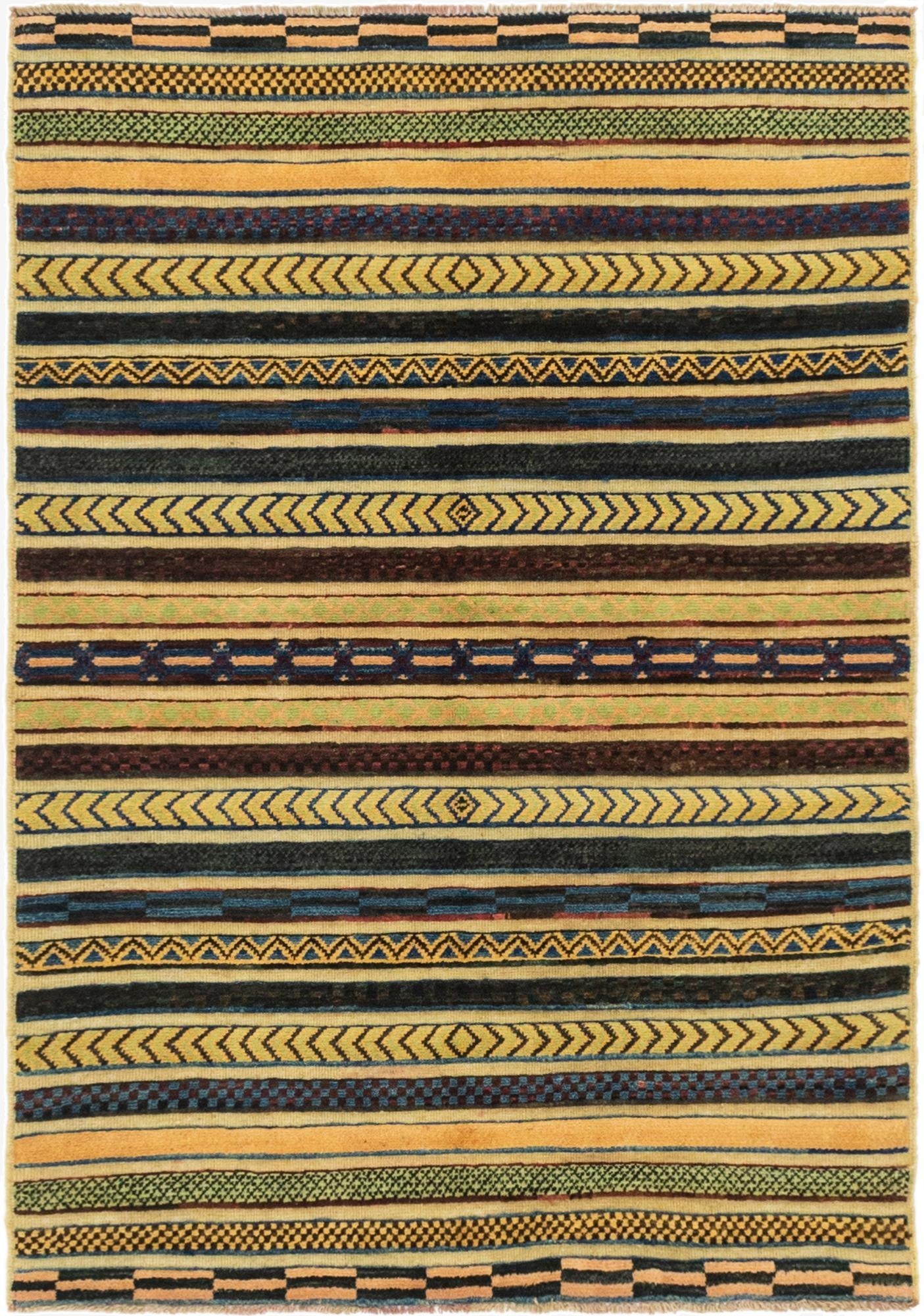 3' 3 x 4' 10  Hand Knotted Modern Ziegler Rug