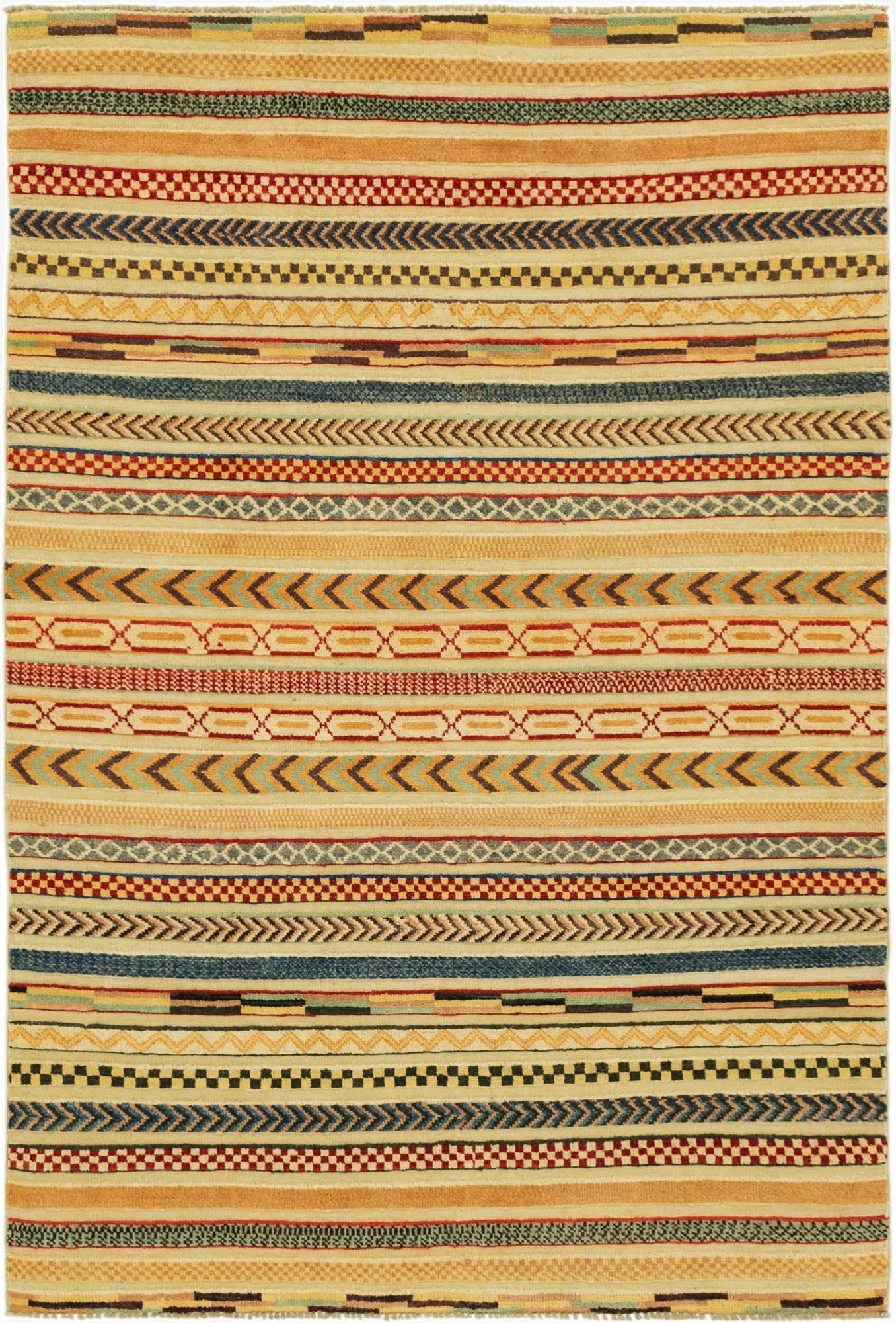 Primary image 3' 9 x 5' 10  Hand Knotted Modern Ziegler Rug