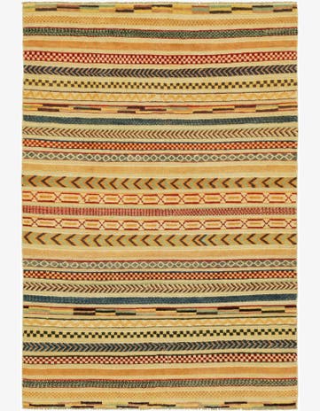 3' 9 x 5' 10 Hand Knotted Modern Ziegler Rug