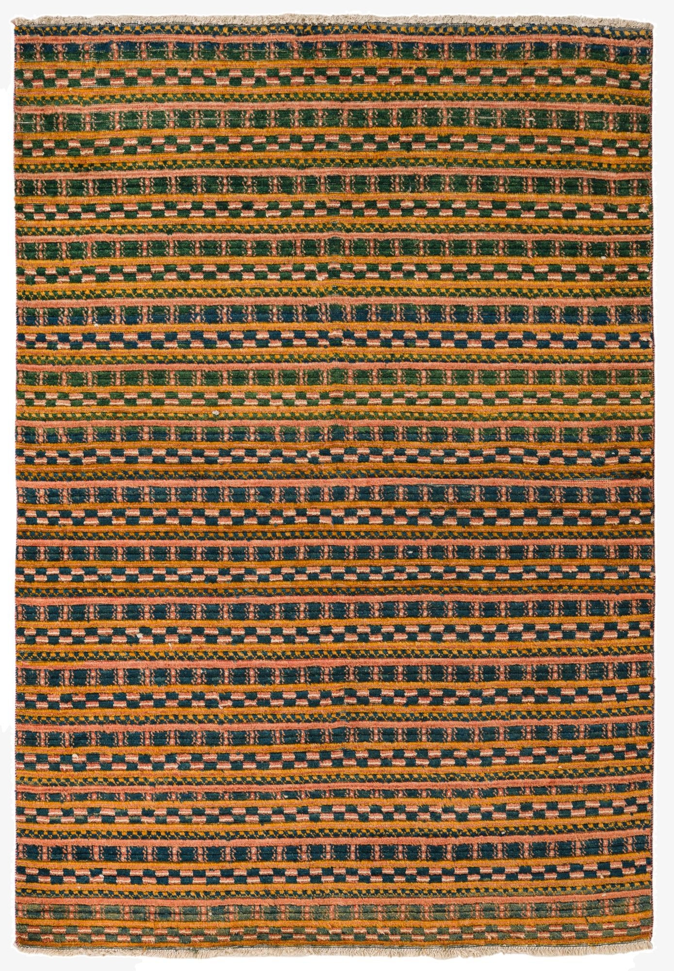 4' 6 x 6' 7  Hand Knotted Modern Ziegler Rug