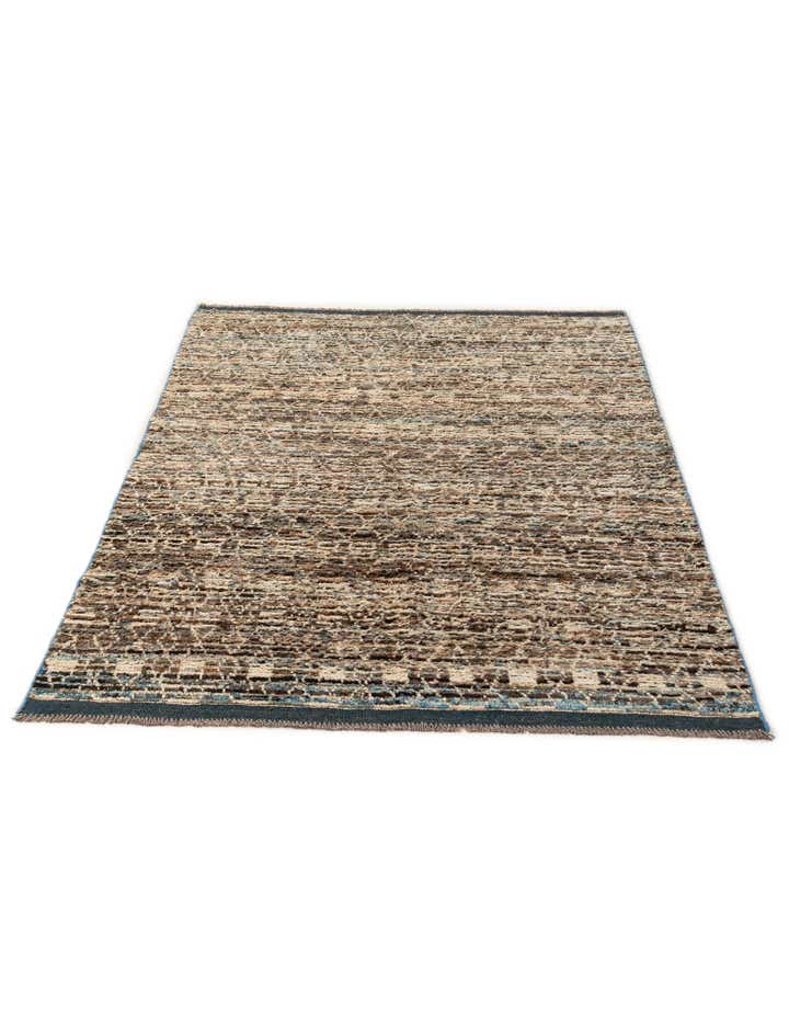 4' 10 x 6' 9 Hand Knotted Moroccan Wool Rug