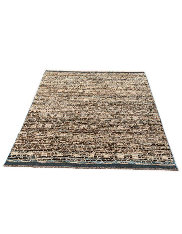Detail image of 4' 10 x 6' 9 Hand Knotted Moroccan Wool Rug