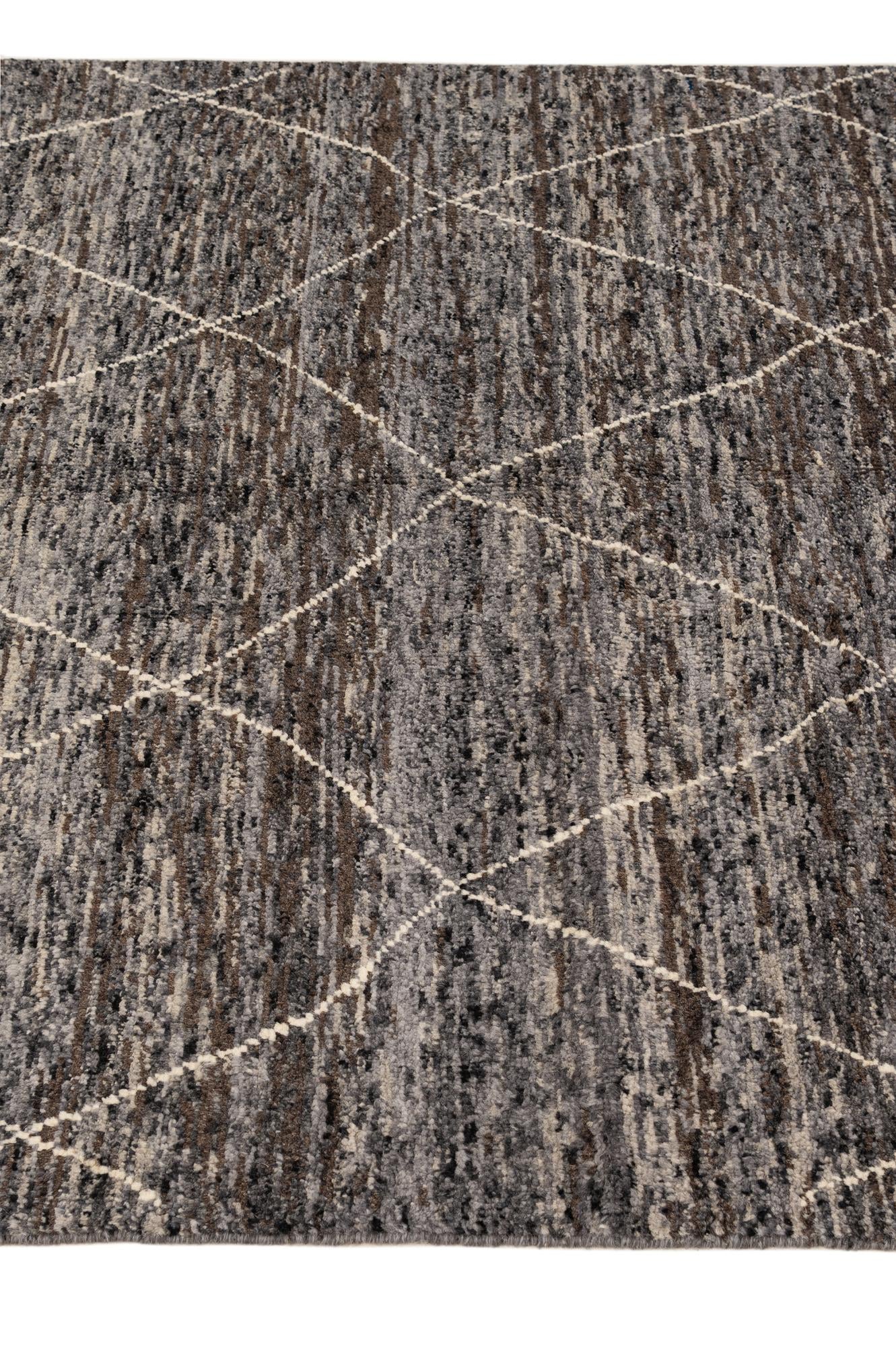 4' 11 x 6' 10 Hand Knotted Moroccan Wool Rug