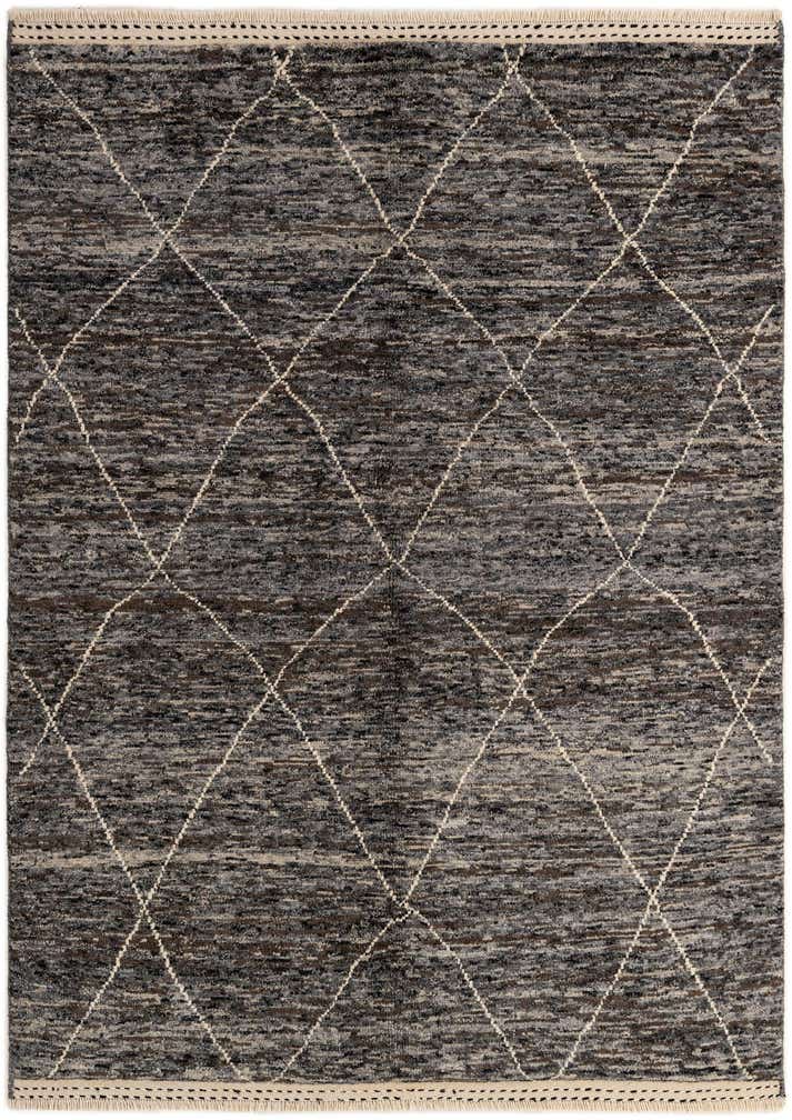 4' 11 x 6' 10 Hand Knotted Moroccan Wool Rug