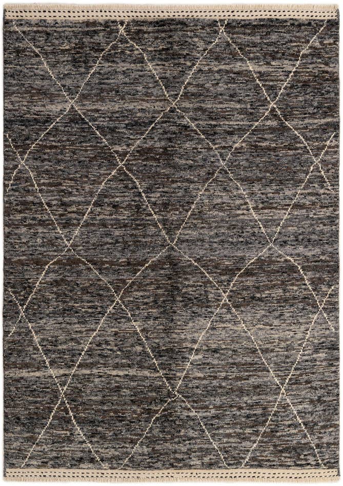 Detail image of 4' 11 x 6' 10 Hand Knotted Moroccan Wool Rug