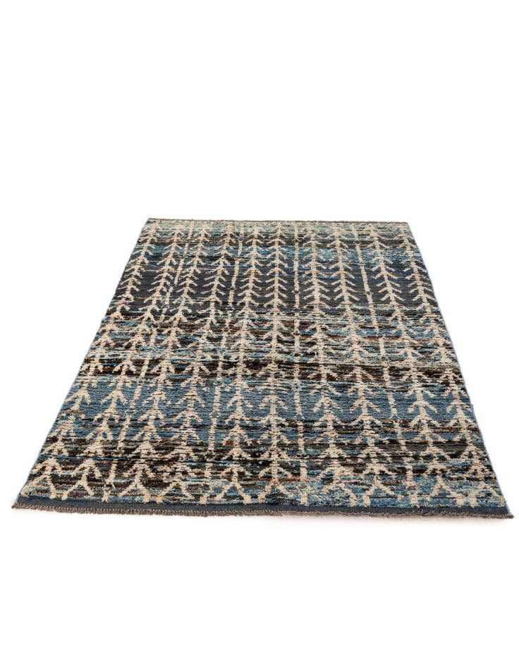 Detail image of 5' x 8' 4 Hand Knotted Moroccan Wool Rug