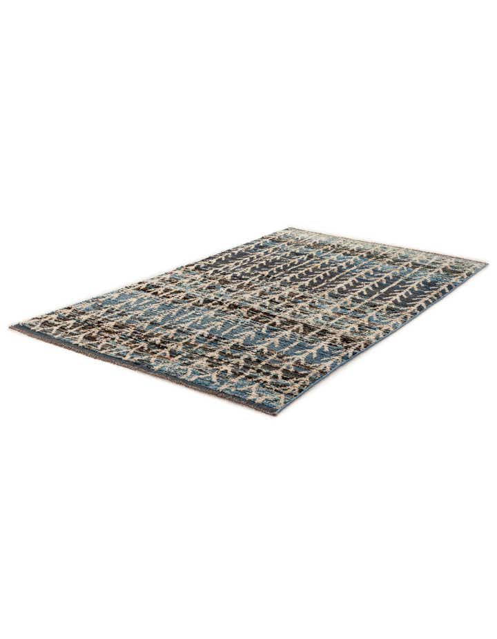5' x 8' 4 Hand Knotted Moroccan Wool Rug