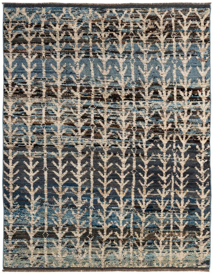 Detail image of 5' x 8' 4 Hand Knotted Moroccan Wool Rug