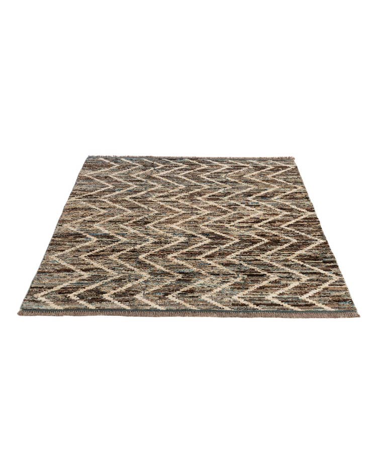 Detail image of 5' 3 x 6' 3 Hand Knotted Moroccan Wool Rug