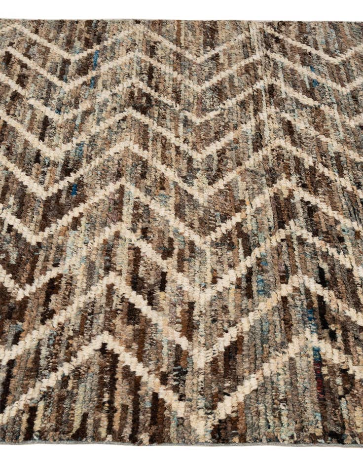 Detail image of 5' 3 x 6' 3  Hand Knotted Moroccan Wool Rug