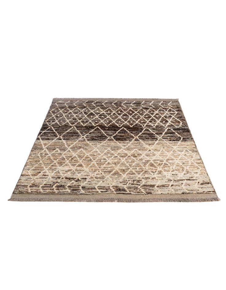 Detail image of 5' 2 x 6' 5 Hand Knotted Moroccan Wool Rug