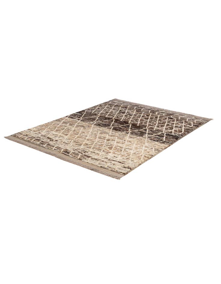 Detail image of 5' 2 x 6' 5 Hand Knotted Moroccan Wool Rug