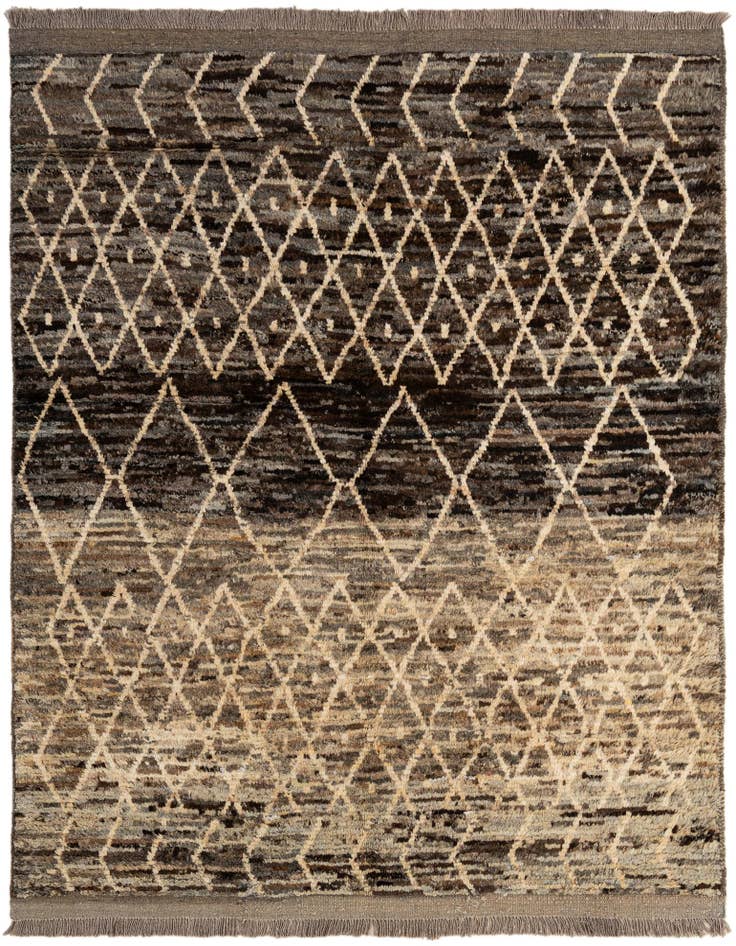 Detail image of 5' 2 x 6' 5 Hand Knotted Moroccan Wool Rug