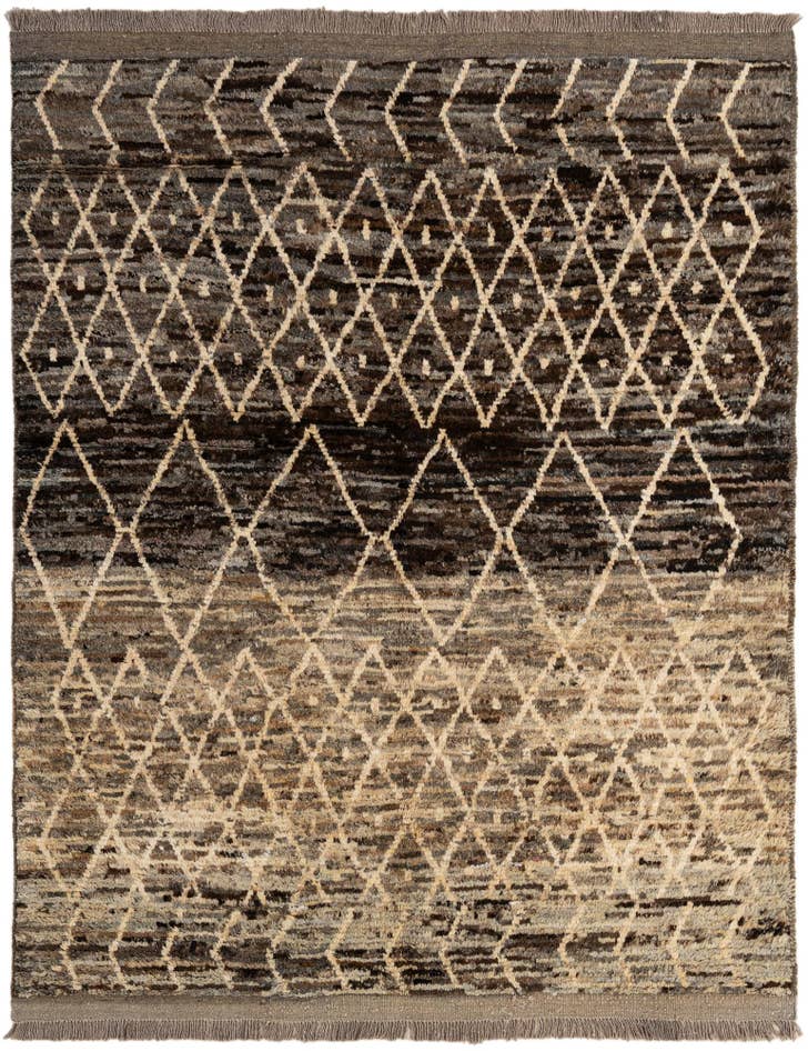 Detail image of 5' 2 x 6' 5 Hand Knotted Moroccan Wool Rug