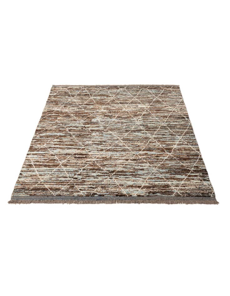 Detail image of 5' 3 x 7' 6 Hand Knotted Moroccan Wool Rug