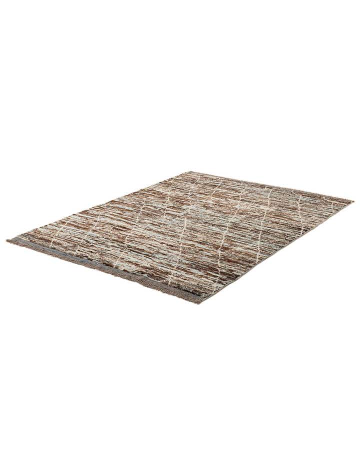 5' 3 x 7' 6 Hand Knotted Moroccan Wool Rug