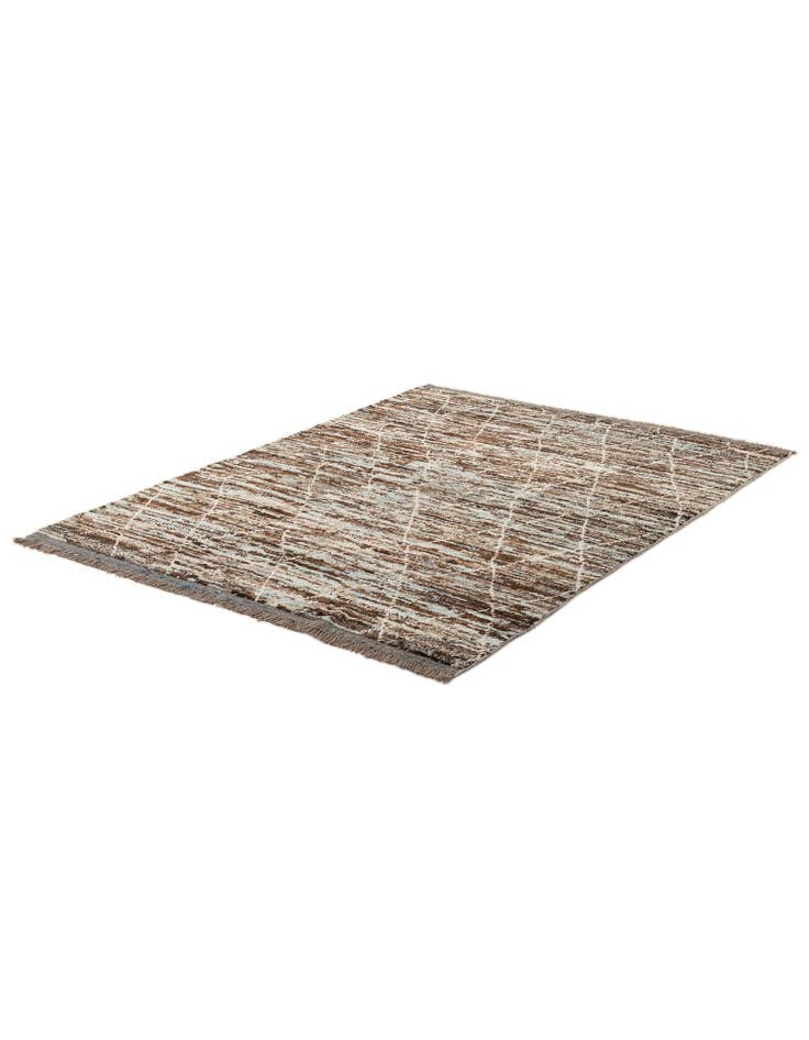 Detail image of 5' 3 x 7' 6 Hand Knotted Moroccan Wool Rug