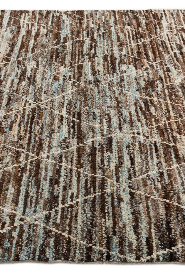 Detail image of 5' 3 x 7' 6 Hand Knotted Moroccan Wool Rug