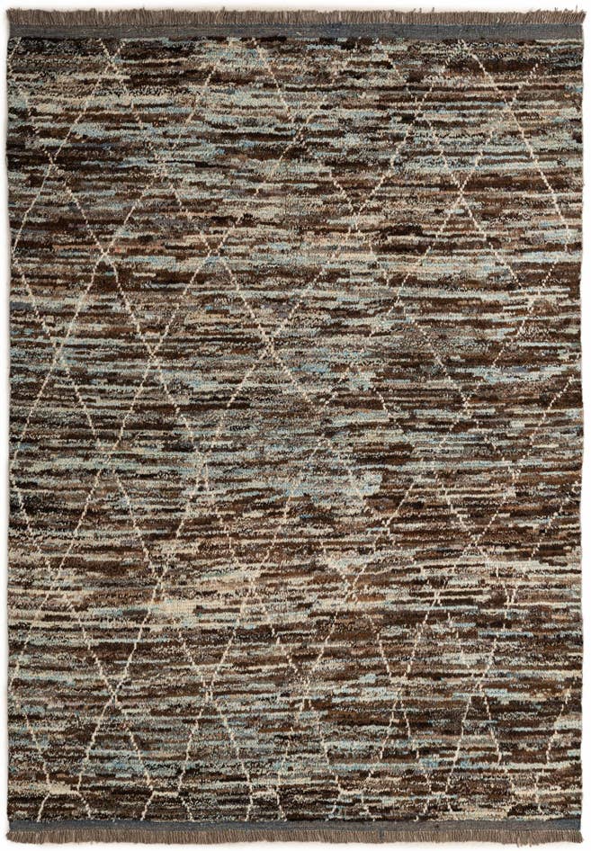 Detail image of 5' 3 x 7' 6 Hand Knotted Moroccan Wool Rug
