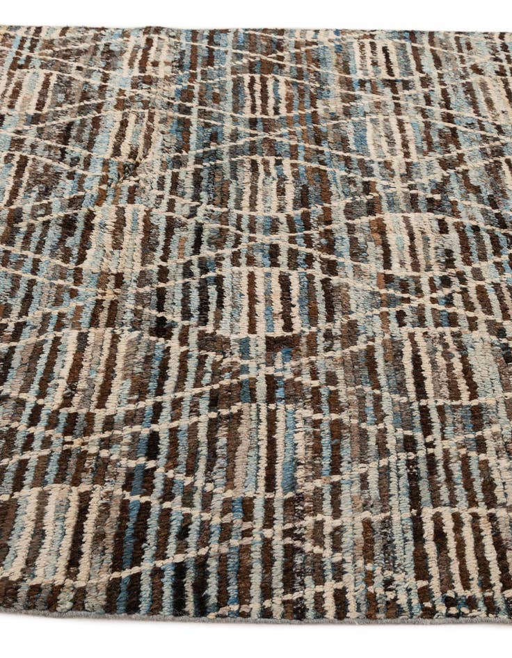 Detail image of 5' 6 x 8'  Hand Knotted Moroccan Wool Rug