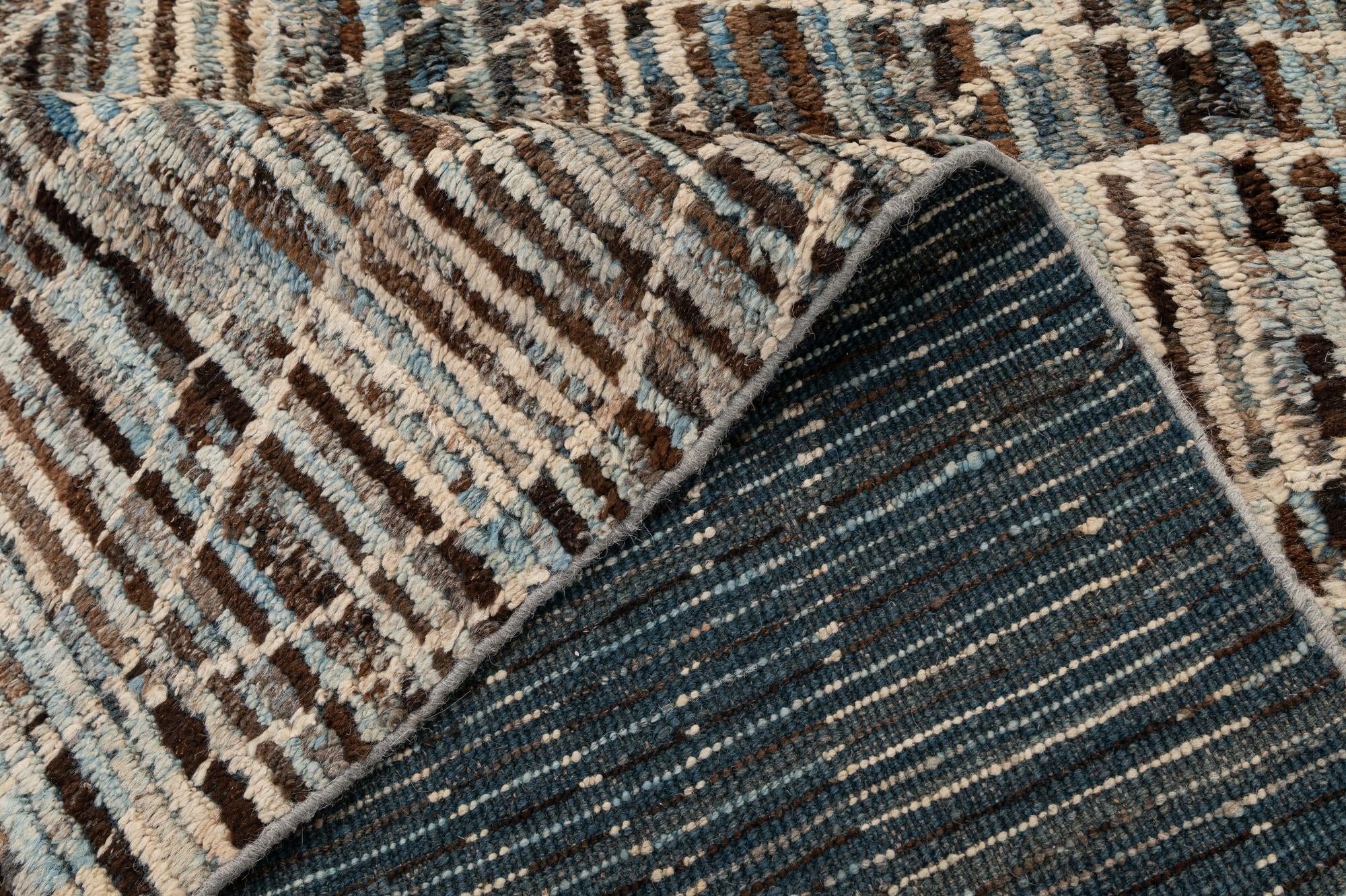 5' 6 x 8' Hand Knotted Moroccan Wool Rug
