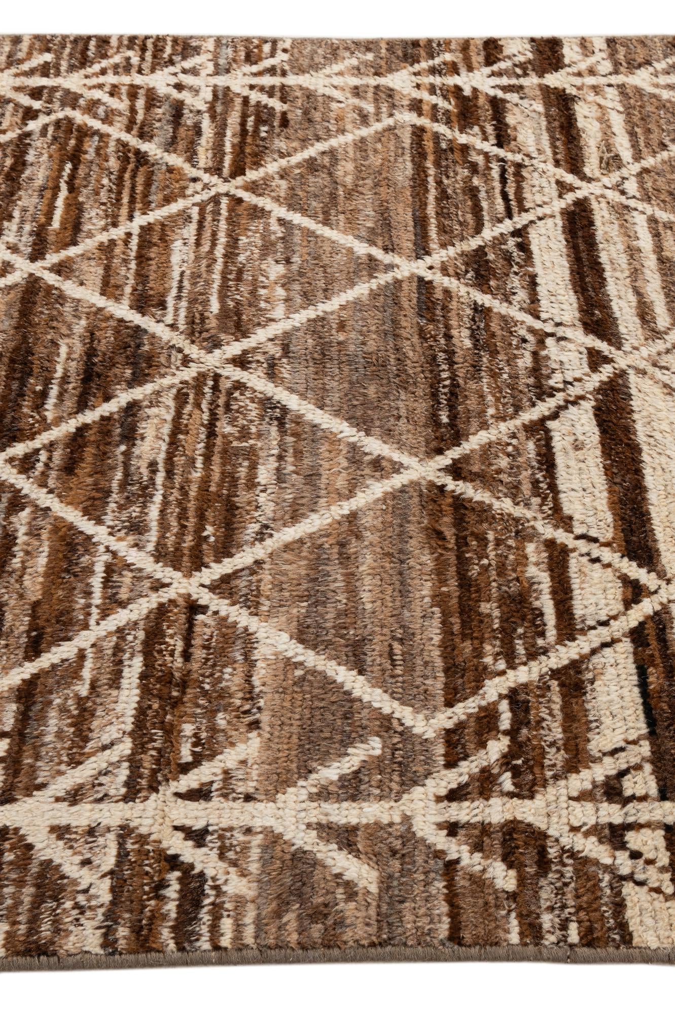 5' 4 x 8' 3 Hand Knotted Moroccan Wool Rug